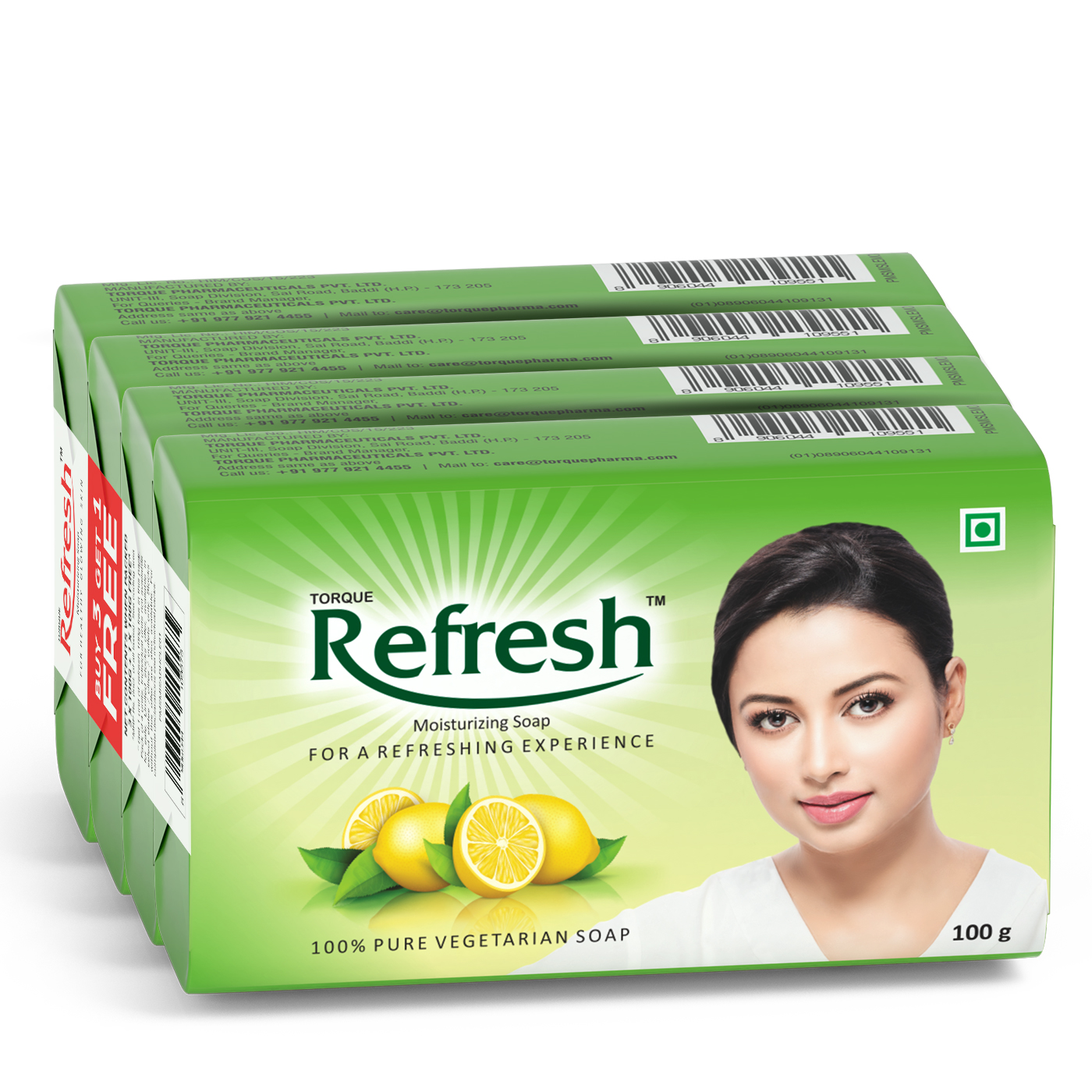 REFRESH SOAP LEMON 100GM(4 PACK)160X100GM